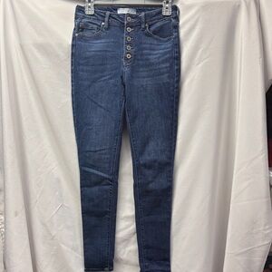 KanCan Women's button down Blue Jeans